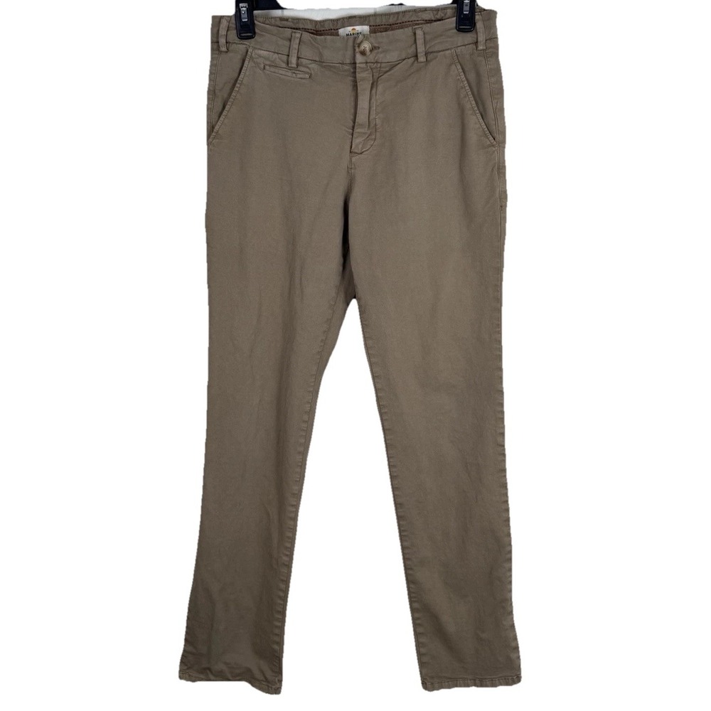 Marine Layer Pants Mens‎ 33x32 Brown Chino Stretch Straight Leg Casual Comfort